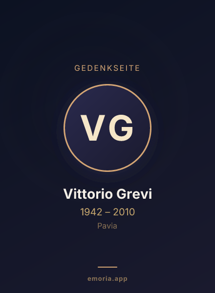 Gedenkportrait von Vittorio Grevi