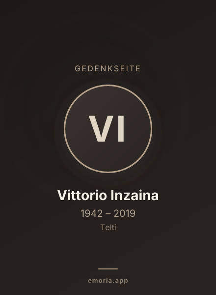 Gedenkportrait von Vittorio Inzaina