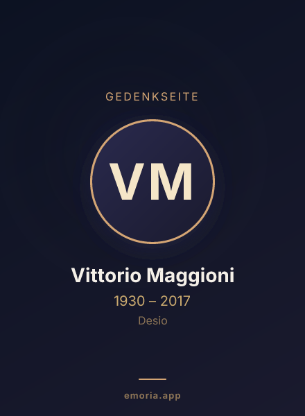 Gedenkportrait von Vittorio Maggioni