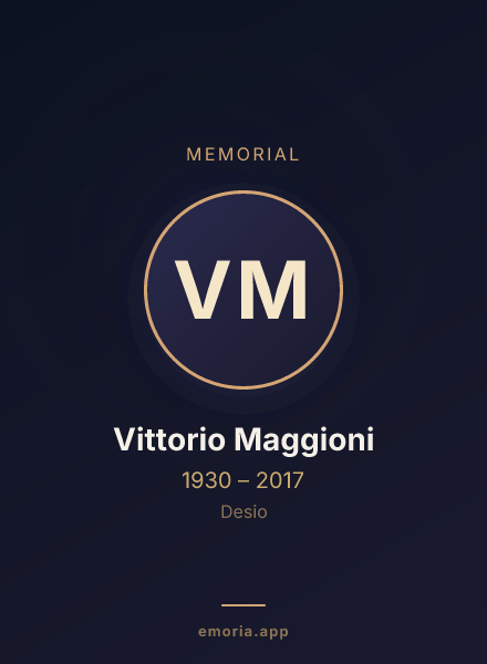 Memorial portrait of Vittorio Maggioni