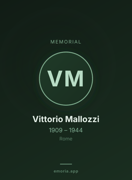 Memorial portrait of Vittorio Mallozzi