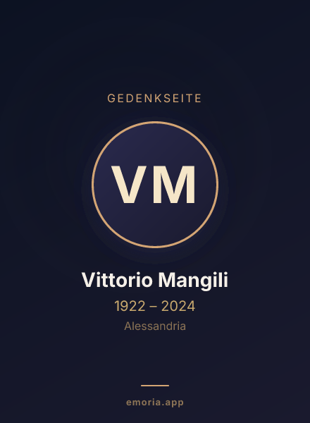 Gedenkportrait von Vittorio Mangili