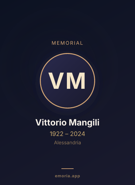 Memorial portrait of Vittorio Mangili