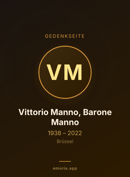Gedenkportrait von Vittorio Manno, Barone Manno