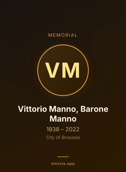 Memorial portrait of Vittorio Manno, Barone Manno