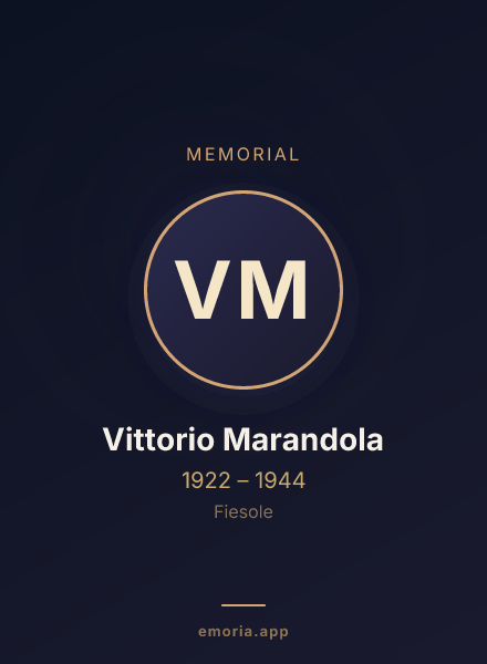 Memorial portrait of Vittorio Marandola