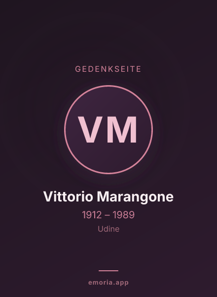 Gedenkportrait von Vittorio Marangone