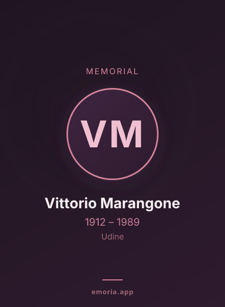 Memorial portrait of Vittorio Marangone