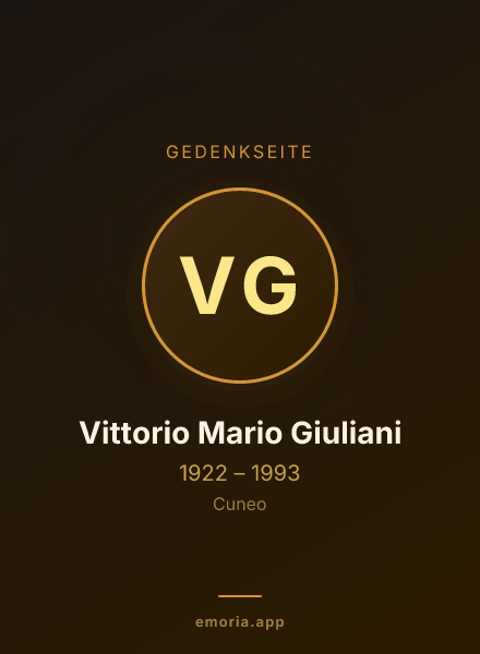 Gedenkportrait von Vittorio Mario Giuliani
