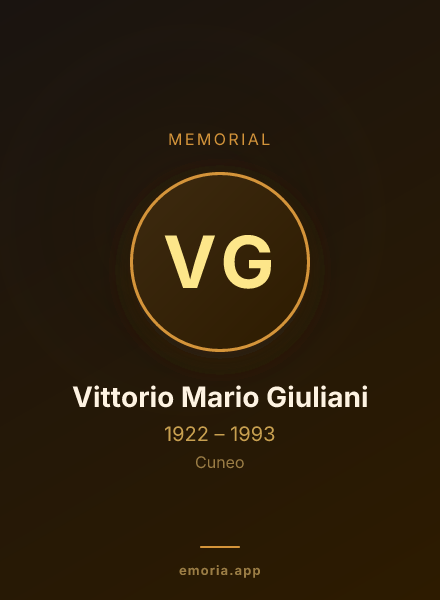 Memorial portrait of Vittorio Mario Giuliani