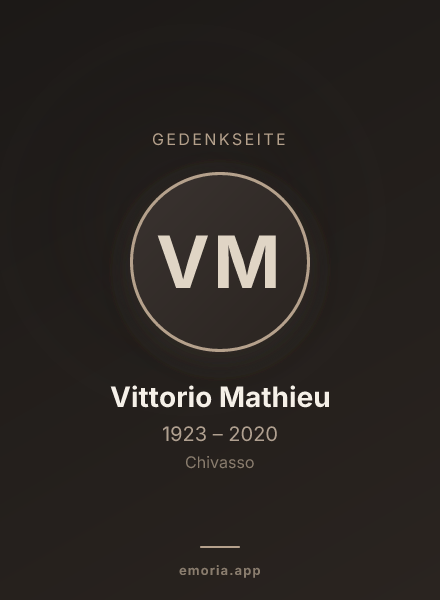 Gedenkportrait von Vittorio Mathieu