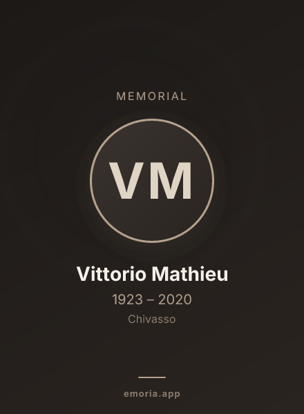 Memorial portrait of Vittorio Mathieu
