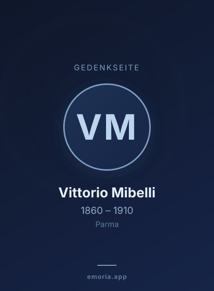 Gedenkportrait von Vittorio Mibelli