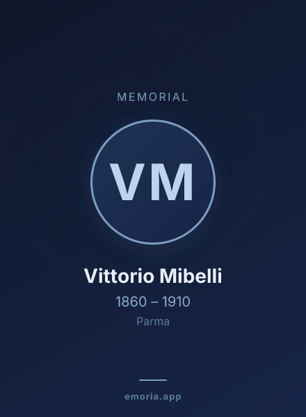 Memorial portrait of Vittorio Mibelli