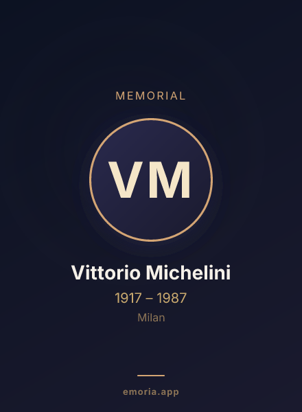 Memorial portrait of Vittorio Michelini