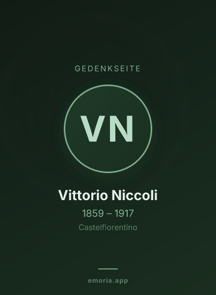 Gedenkportrait von Vittorio Niccoli