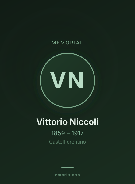 Memorial portrait of Vittorio Niccoli