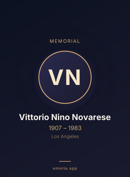 Memorial portrait of Vittorio Nino Novarese
