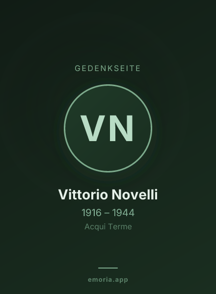 Gedenkportrait von Vittorio Novelli