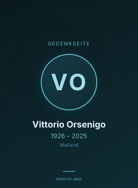 Gedenkportrait von Vittorio Orsenigo