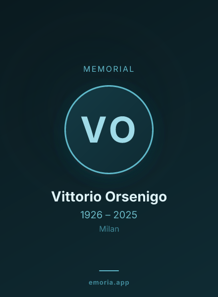 Memorial portrait of Vittorio Orsenigo