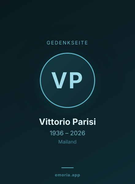 Gedenkportrait von Vittorio Parisi