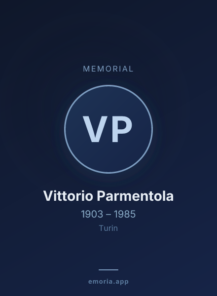 Memorial portrait of Vittorio Parmentola