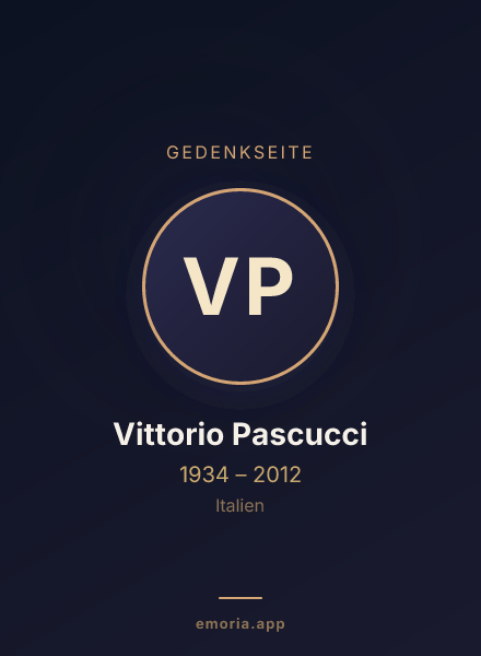 Gedenkportrait von Vittorio Pascucci