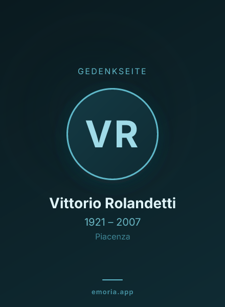 Gedenkportrait von Vittorio Rolandetti