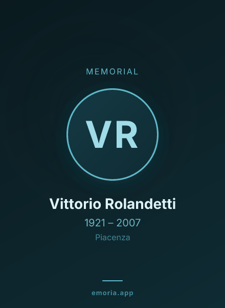 Memorial portrait of Vittorio Rolandetti