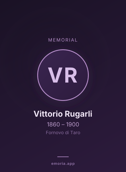 Memorial portrait of Vittorio Rugarli