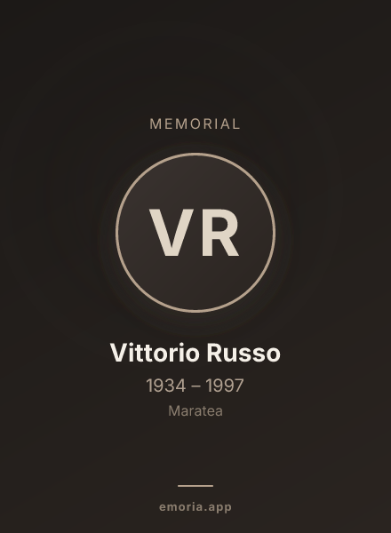 Memorial portrait of Vittorio Russo