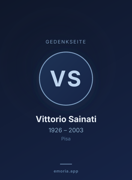 Gedenkportrait von Vittorio Sainati