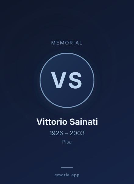 Memorial portrait of Vittorio Sainati