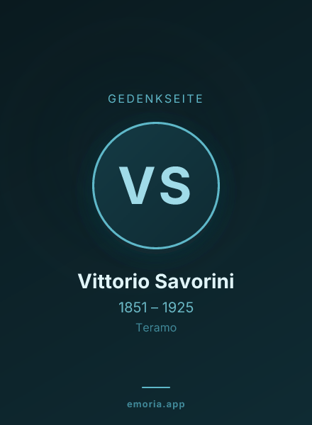 Gedenkportrait von Vittorio Savorini