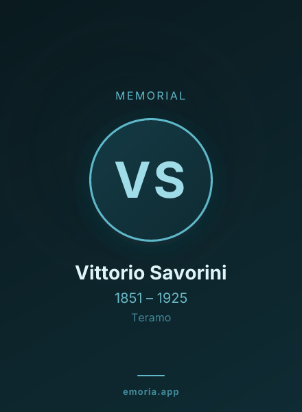 Memorial portrait of Vittorio Savorini