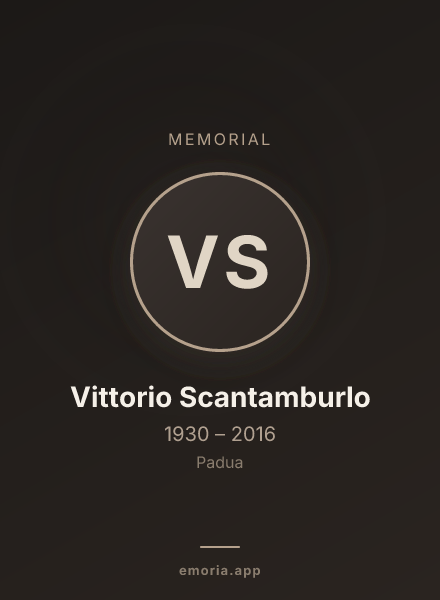 Memorial portrait of Vittorio Scantamburlo
