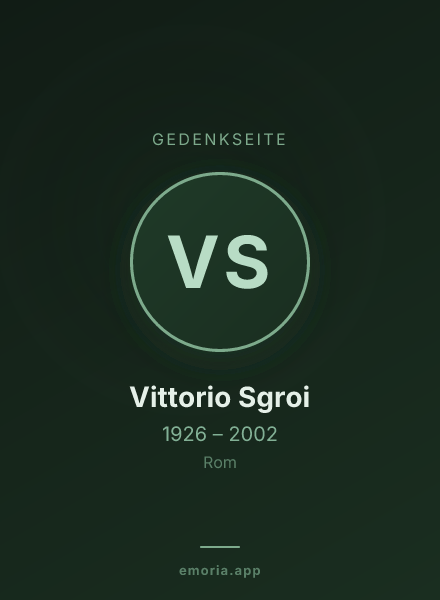 Gedenkportrait von Vittorio Sgroi