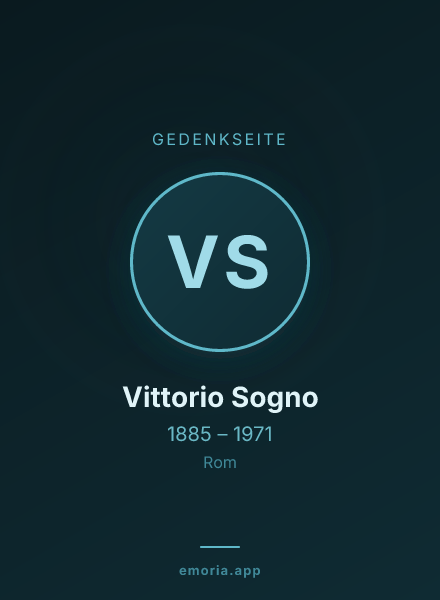 Gedenkportrait von Vittorio Sogno