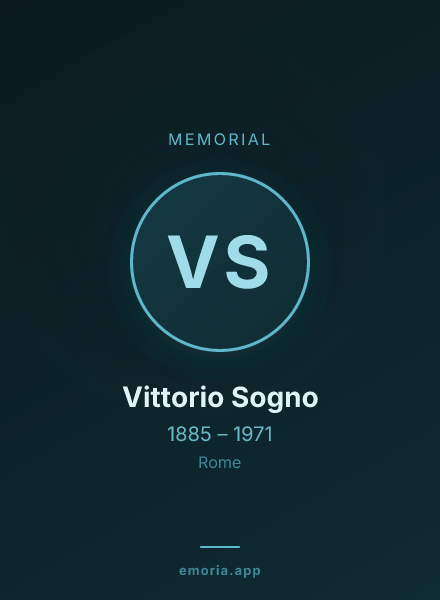 Memorial portrait of Vittorio Sogno