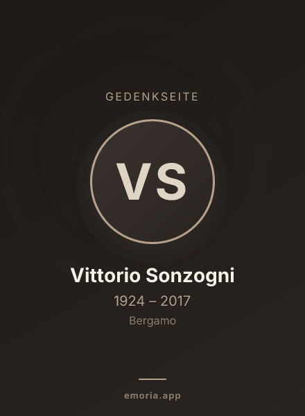 Gedenkportrait von Vittorio Sonzogni