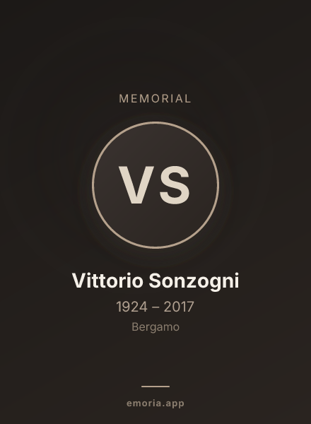 Memorial portrait of Vittorio Sonzogni