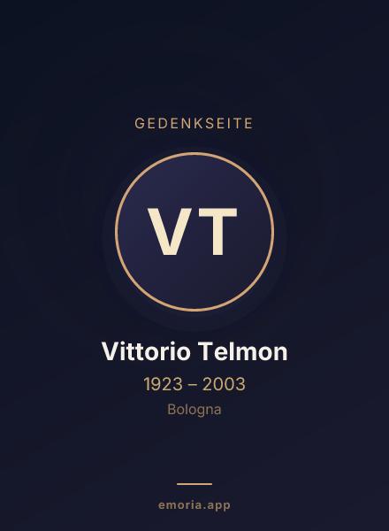 Gedenkportrait von Vittorio Telmon
