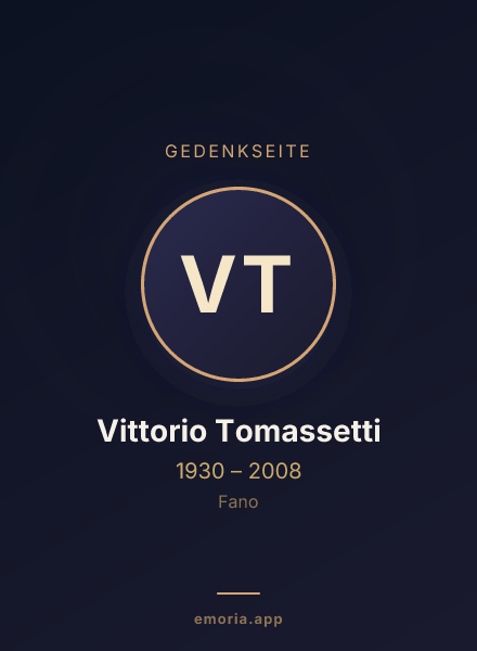 Gedenkportrait von Vittorio Tomassetti