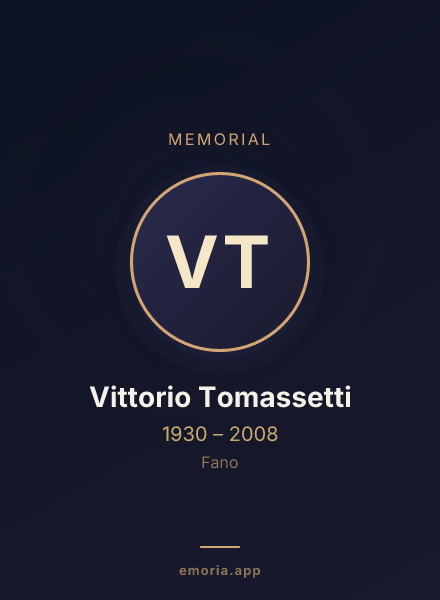 Memorial portrait of Vittorio Tomassetti