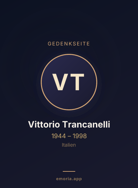 Gedenkportrait von Vittorio Trancanelli