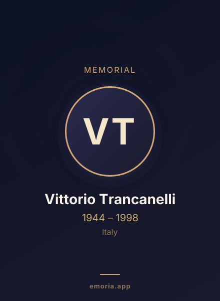 Memorial portrait of Vittorio Trancanelli