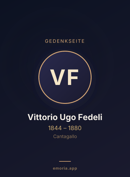 Gedenkportrait von Vittorio Ugo Fedeli