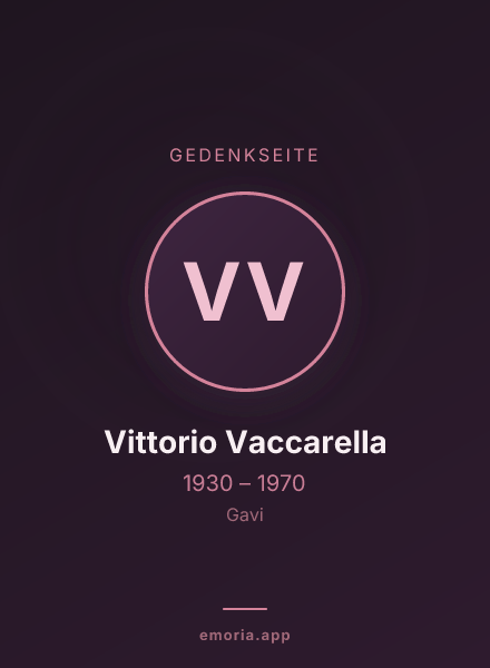 Gedenkportrait von Vittorio Vaccarella