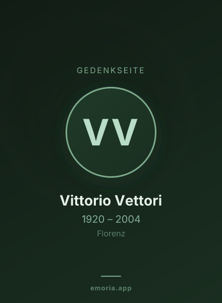 Gedenkportrait von Vittorio Vettori
